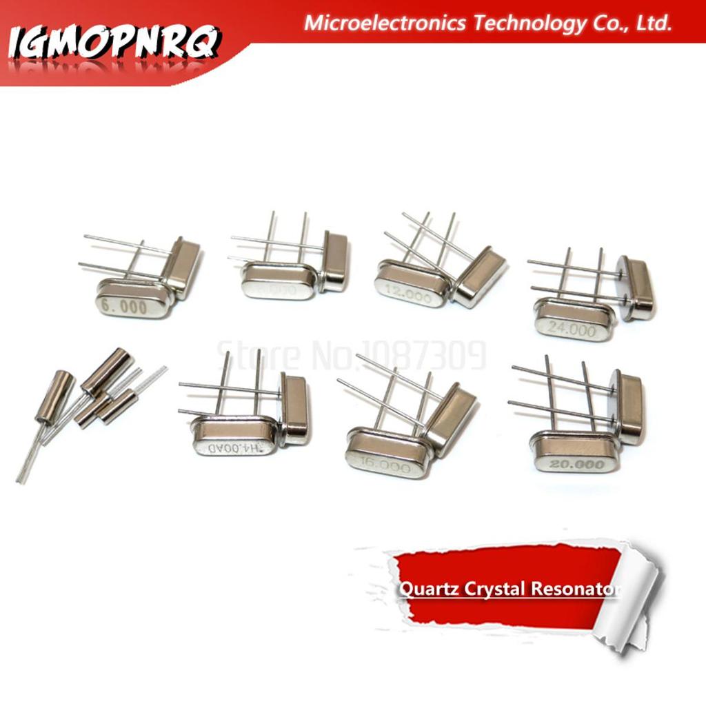 10 CÁI 4Mhz 6Mhz 8Mhz 12Mhz 16Mhz 20Mhz 24Mhz 4.000mhz 8,00 MHz igMopnrq Bộ cộng hưởng pha lê thạch 
