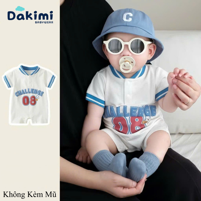 Bodysuit Dakimi mùa hè cho trẻ sơ sinh, Áo liền quần ngắn tay mềm mại ,Quần áo sơ sinh cho bé 0-12M
