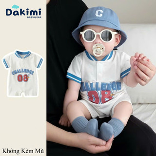 Bodysuit Dakimi mùa hè cho trẻ sơ sinh, Áo liền quần ngắn tay mềm mại ,Quần áo sơ sinh cho bé 0-12M