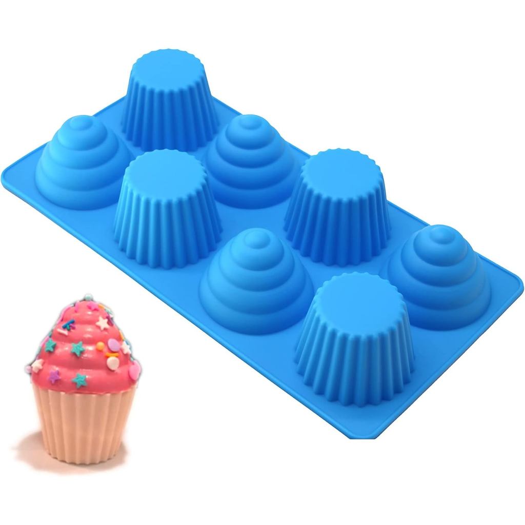 X-Haibei Great Ice Cream Cone Cupcake Soap Pan Bakeware Khay 8 khoang