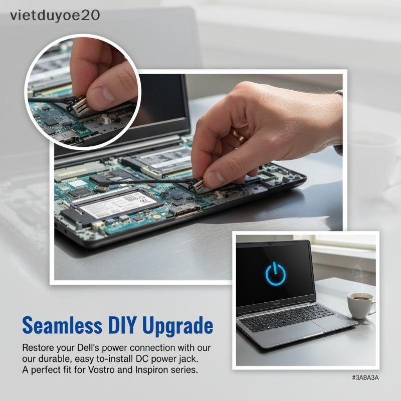 Vie cho Inspiron Vostro 15 3510 3400 3401 3500 3501 DC trong jack điện W/Cáp 4vp7c 04vp7c dc301016g0