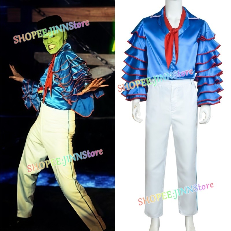 -Outfit và Mặt nạ Stanley Ipkiss cho Cosplay The Mask của Jim Carrey - Trang phục Party CarnivalAnim