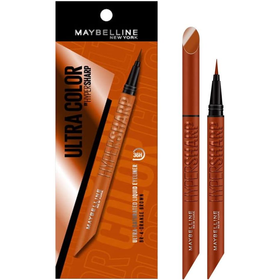 MAYBELLINE Ultra Color Eyeliner BR-4 Orange Brown - Waterproof & Long-Lasting