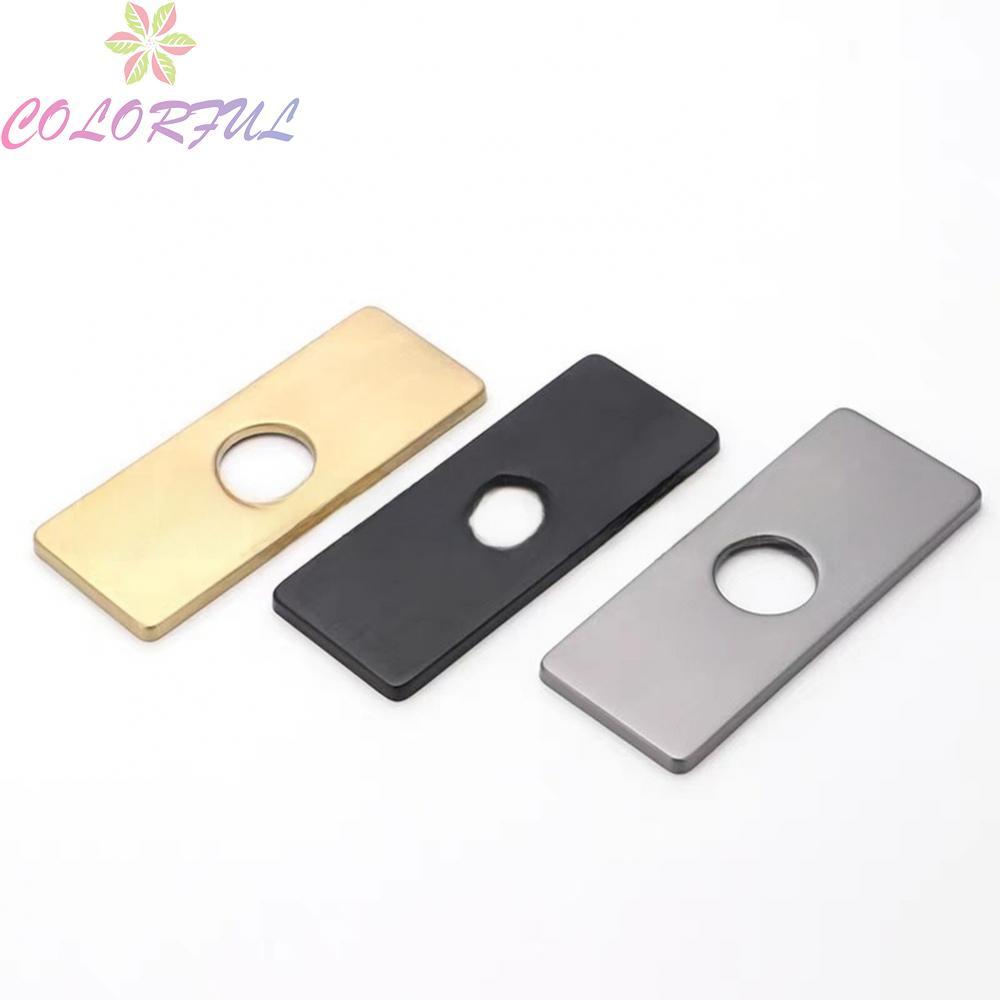 Faucet Cover Plate Square Design Brushed Finish Brushed Natural Option