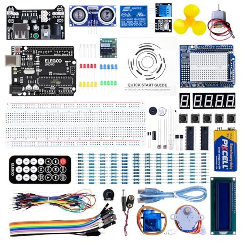 ELEGOO UNO Project Super Starter Kit với hướng dẫn và bảng UNO R3 Tương thích với Arduino IDE