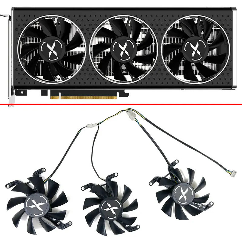 MỚI 75MM Cho XFX AMD Radeon RX 6650XT OC V2 RX6600 XT Video Card Quạt Làm Mát 4pin T128015QUẠT GPU S