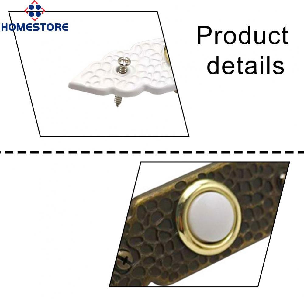 [Homestore]Retro-Style Wired Doorbell Button With Light Wall-Mounted Push-Button Doorbell