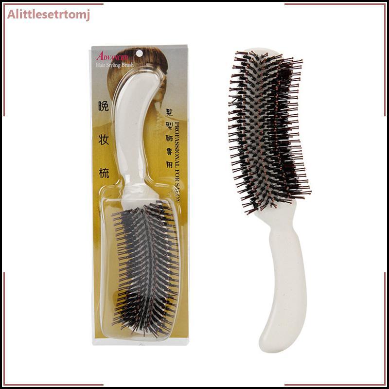 Alittlesetrtomj S-shapedb Dụng cụ tạo kiểu nghệ sĩ Smooth Out Frizz Bàn chải tóc Femme Fluffy Hairbs