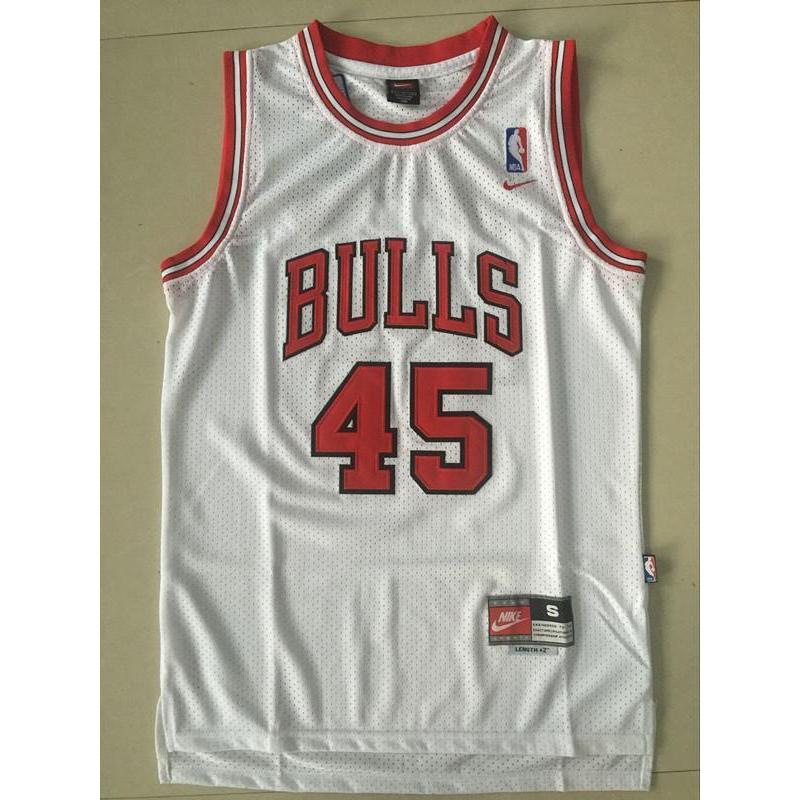 Jersey Bulls Không. 45 Jersey JORDAN JORDAN Jersey Lưới Áo bóng rổ Phiên bản quạt thêu màu đỏ