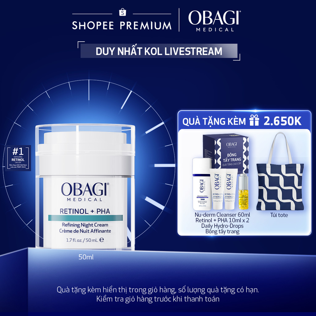 [Obagi - Lucie] Kem dưỡng tái tạo & trẻ hóa da ban đêm Obagi Medical Retinol + PHA (50ml)