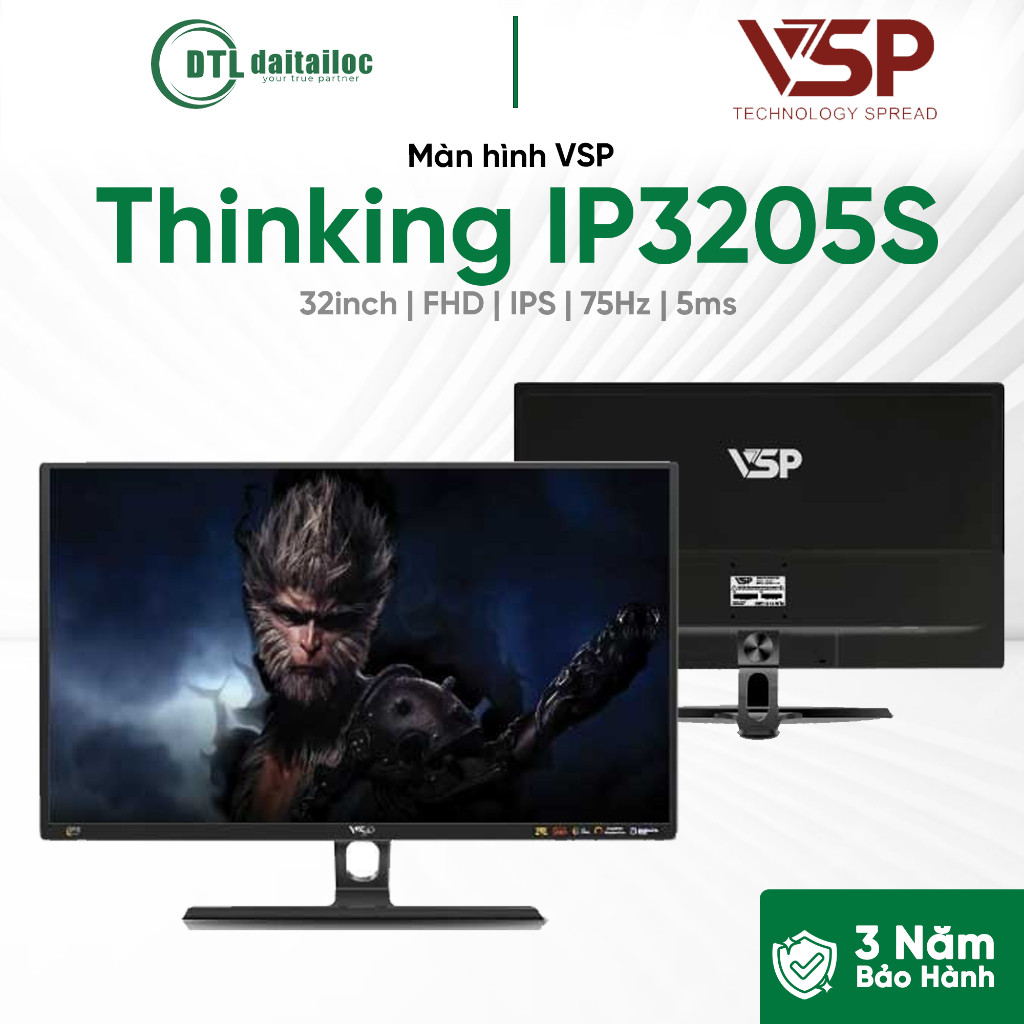 Màn hình VSP IPS Thinking IP3205S 32inch FHD IPS 75Hz 5ms | Chính Hãng | Bảo Hành 24 tháng