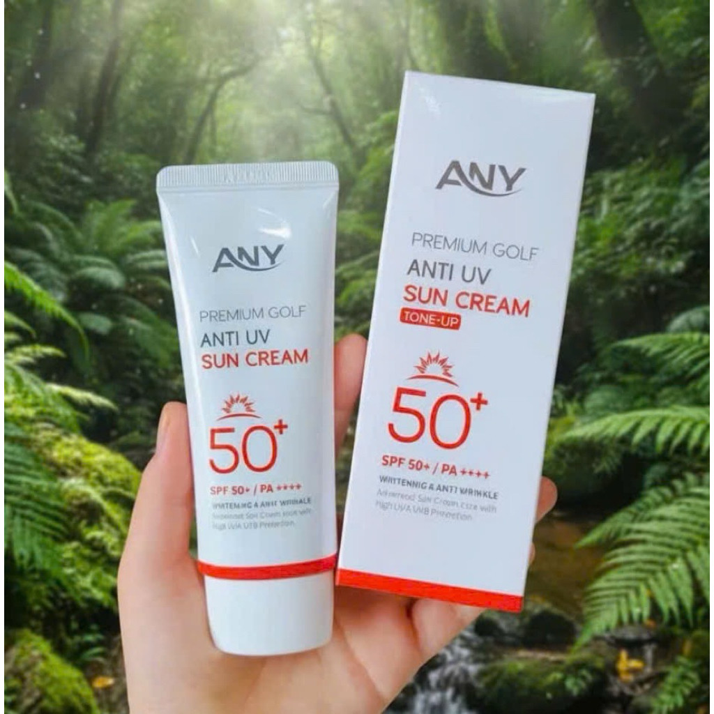 (gis si) 5 Kem Chống Nắng Nâng Tông ANY Premium Golf Anti UV Sun Cream Tone Up SPF50++ 60ml