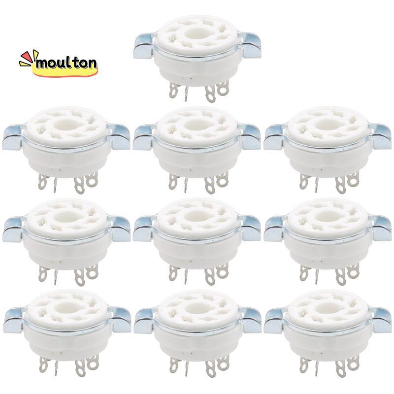 10 Chiếc Khung Xe Gắn 8 Pin K8A Octal Gốm Ống Ổ Cắm Cho KT88 KT66 6SN7 5AR4 GZ34 5881 6V6 5U4G 6550 