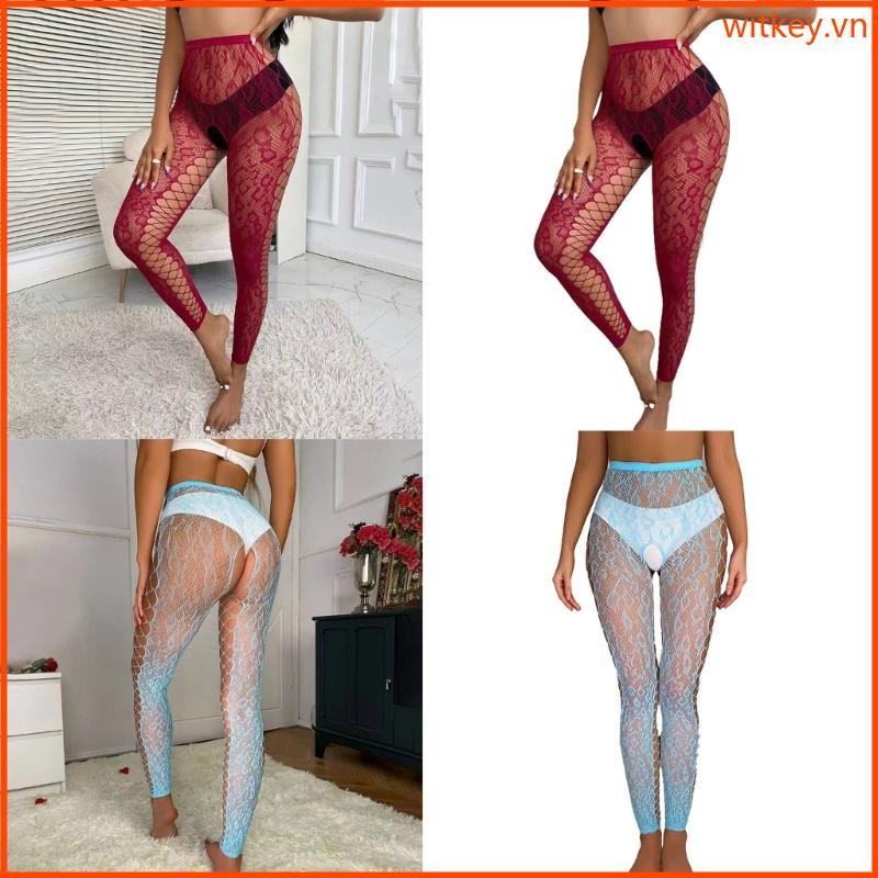 WIT Nữ Fishnet Vớ Da Báo-Pattern Không Chân Quần Tất Quần