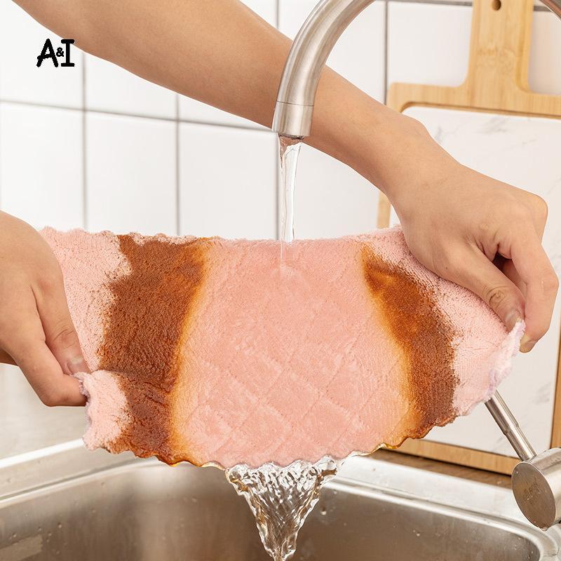 AI Vải thấm hút hai màu, Khăn bát đĩa, Tấm lau bát đĩa, Khăn lau bát đĩa, Khăn lau bát đĩa dầu chống