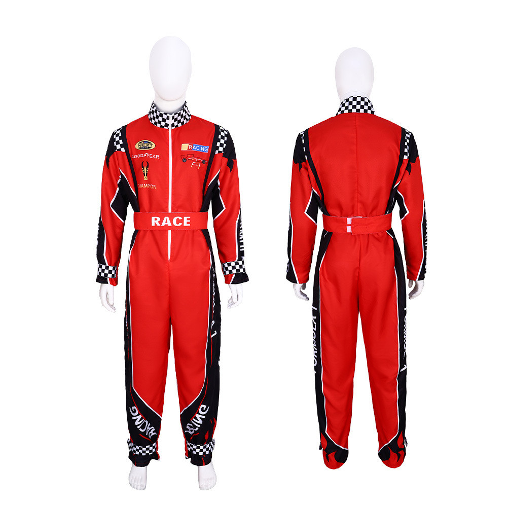 F1 Racer Jumpsuit Đỏ Đua Sân Khấu Trang Phục Bay Cuộc Sống Sân Khấu Trang Phục