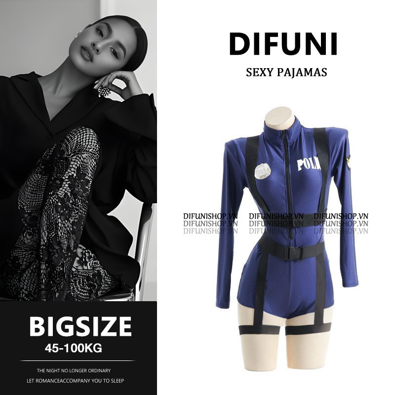Plus size Đồ Ngủ Nữ Sexy Bodysuit Ôm Body Khoá Kéo Bigsize Bộ Ngủ Sexy Jumsuit Gợi Cảm Cosplay Nữ Cả