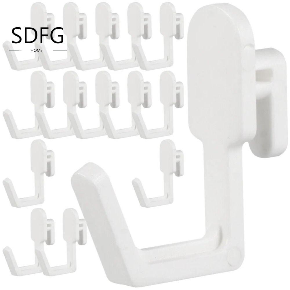 SDFG 10 Cái Peg Board Hook, Đen / Trắng / Xám J Shape Hole Board Hook, Giá để đồ bằng nhựa hạng nặng