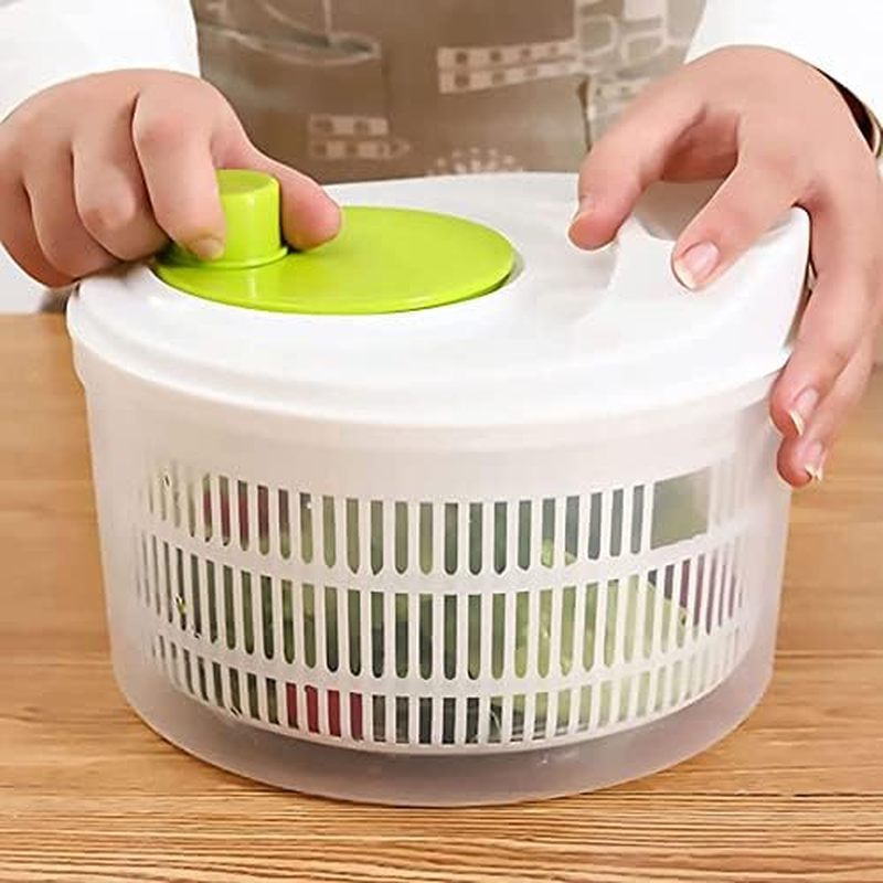 Dễ dàng quay Salad Spinner Lớn Salad Spinner Dễ dàng khô Salad Spinner 5L Máy sấy rau diếp