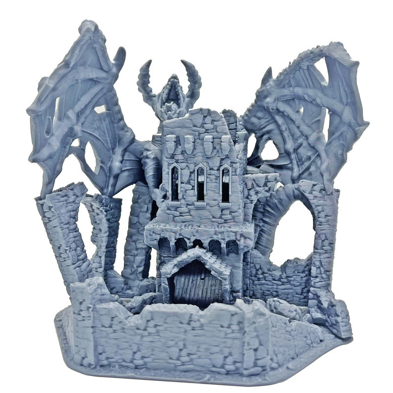 3D In Dragon 's Nest Dice Tower Board Game Running Team Player Dice Đạo Cụ Giáng Sinh Halloween Pie 