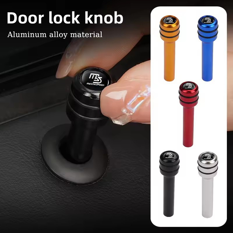 2 Cái / 4 Khóa Cửa Ô Tô Núm Chân Nắp Dành Cho Xe Mazda MS 3 CX5 CX30 6 CX5 CX3 5 CX8 RX8 BT50 CX7 CX