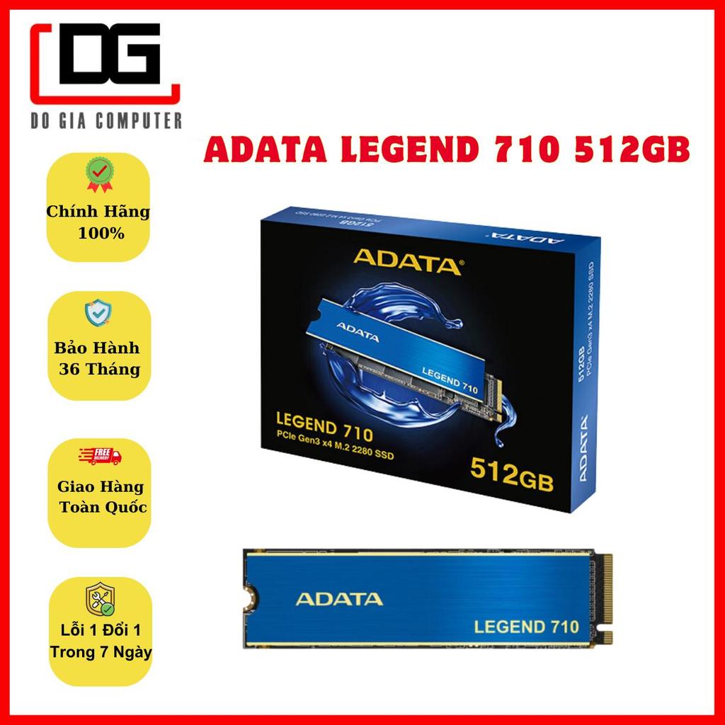 Ổ CỨNG SSD ADATA LEGEND 710 512GB M.2 2280 PCIE NVME GEN 3X4 (ĐỌC 2400MB/S - GHI 1800MB/S)