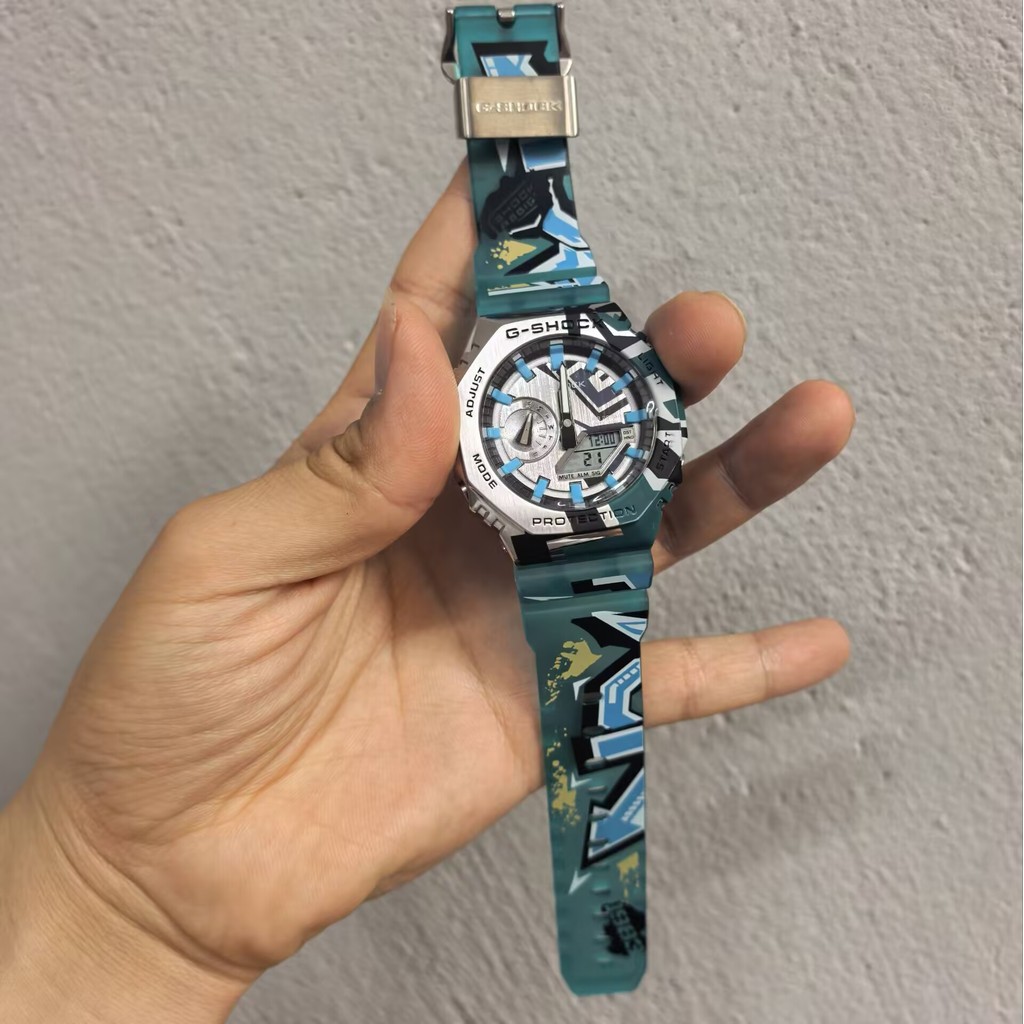 Áp dụng cho GM-2100SS Street graffiti GM-2100SS-1A Đồng hồ thể thao Đồng hồ nam G-STEEL Dây đeo thể 