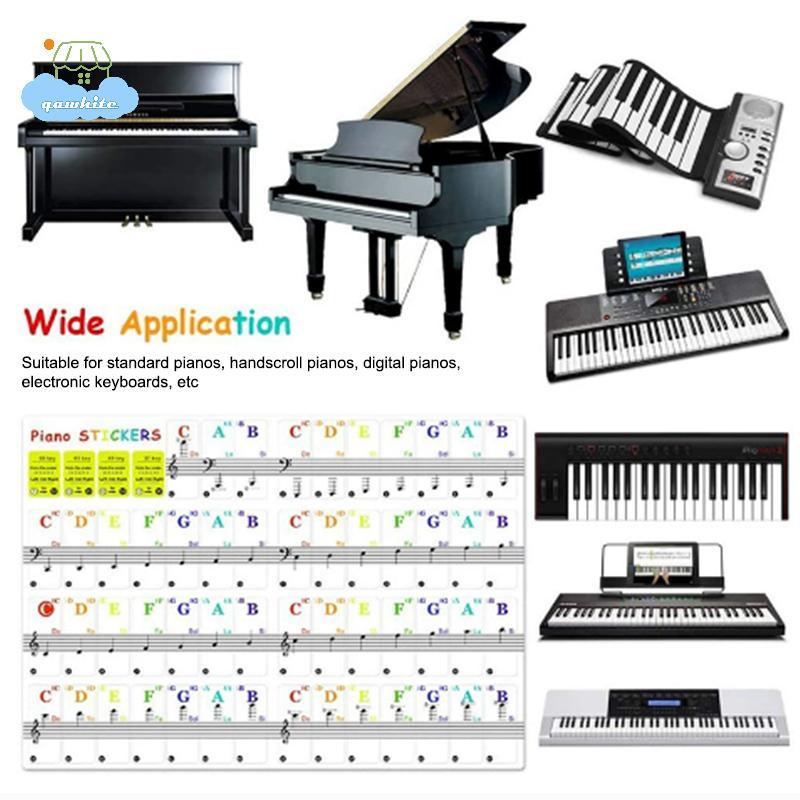 [LI] 54 / 61 / 88 Phím Đàn Piano Trong Suốt Bàn Phím Đàn Piano PVC Stier Piano Stave [IE]