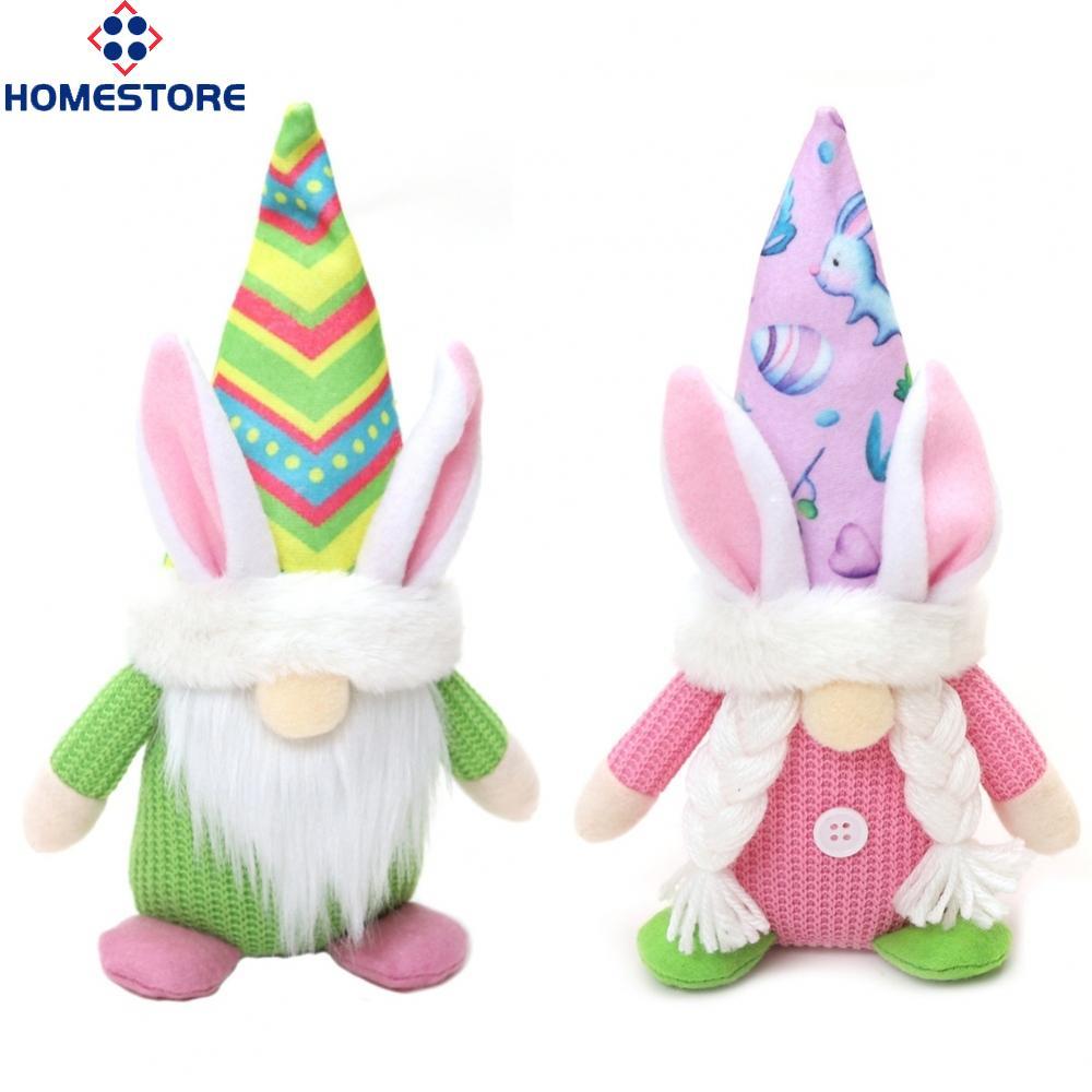 [Homestore]Easter Bunny Gnome Doll with Cute Rabbit Ears Party Decoration Hanging Ornament