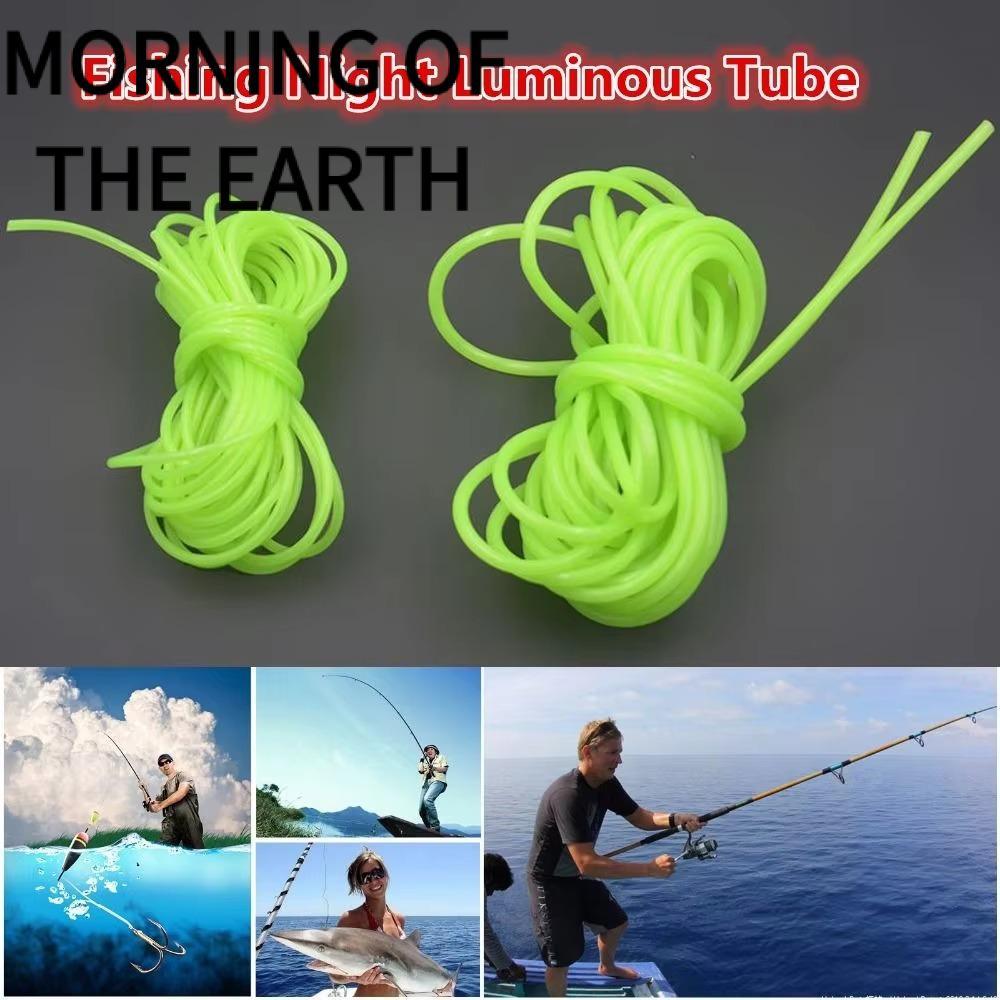 MORNING OF THE Luminous Fishing Hose, Hook Line Glow Green Fishing Night Luminous Tube, 0.8 / 1 / 1.