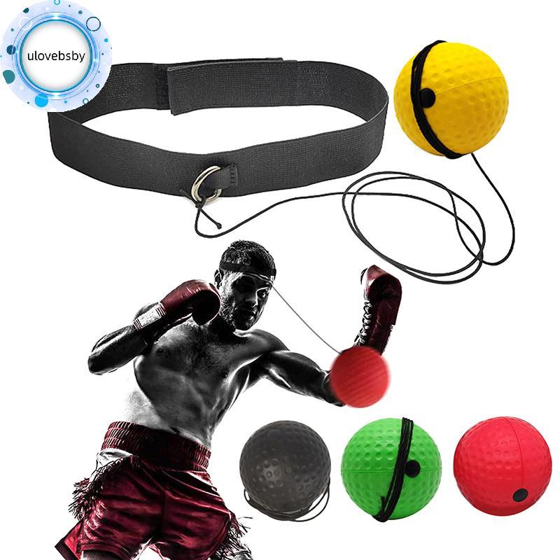 Ulovebsby Boxing Speed Ball Head-mounted PU Punch Ball MMA Sanda Training Hand Eye Reaction Gym Sand