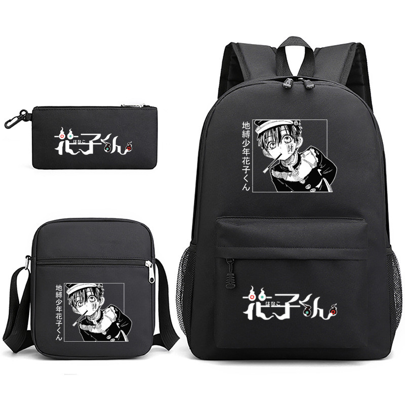Hanako-kun Hanako-kun Anime In Hình Túi Đi Học Ba Mảnh Hộp Đựng Bút Chì Túi Đeo Vai Đôi Vai 6503