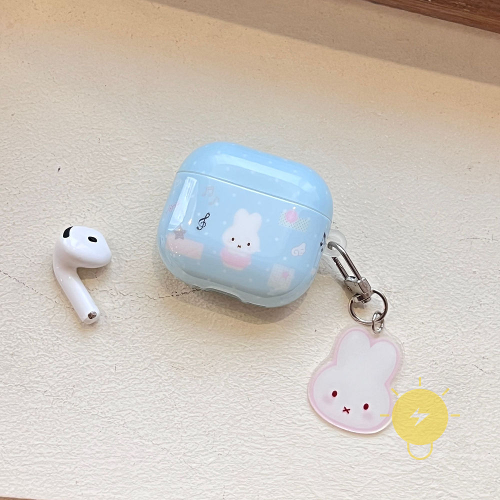 Phone Case For AirPods 4 / Pro3 / Pro2 / Pro / 3 / 2 / 1 TPU Chain Polka Dot Headset Polka Dot Stick