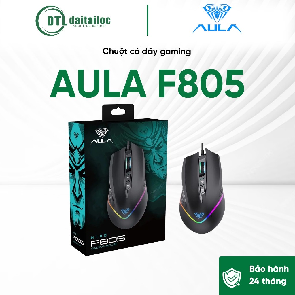 CHUỘT GAMING CÓ DÂY AULA F805 | Chính hãng | Bảo hành 24 tháng