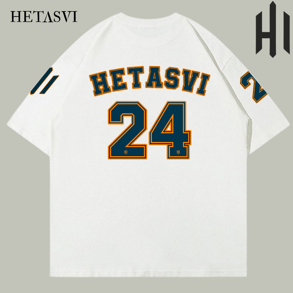 Hetasvi Kaos Pria & Wanita Lengan Pendek T-shirt Regular HETASVI BASEBALL Cotton Combed 24s