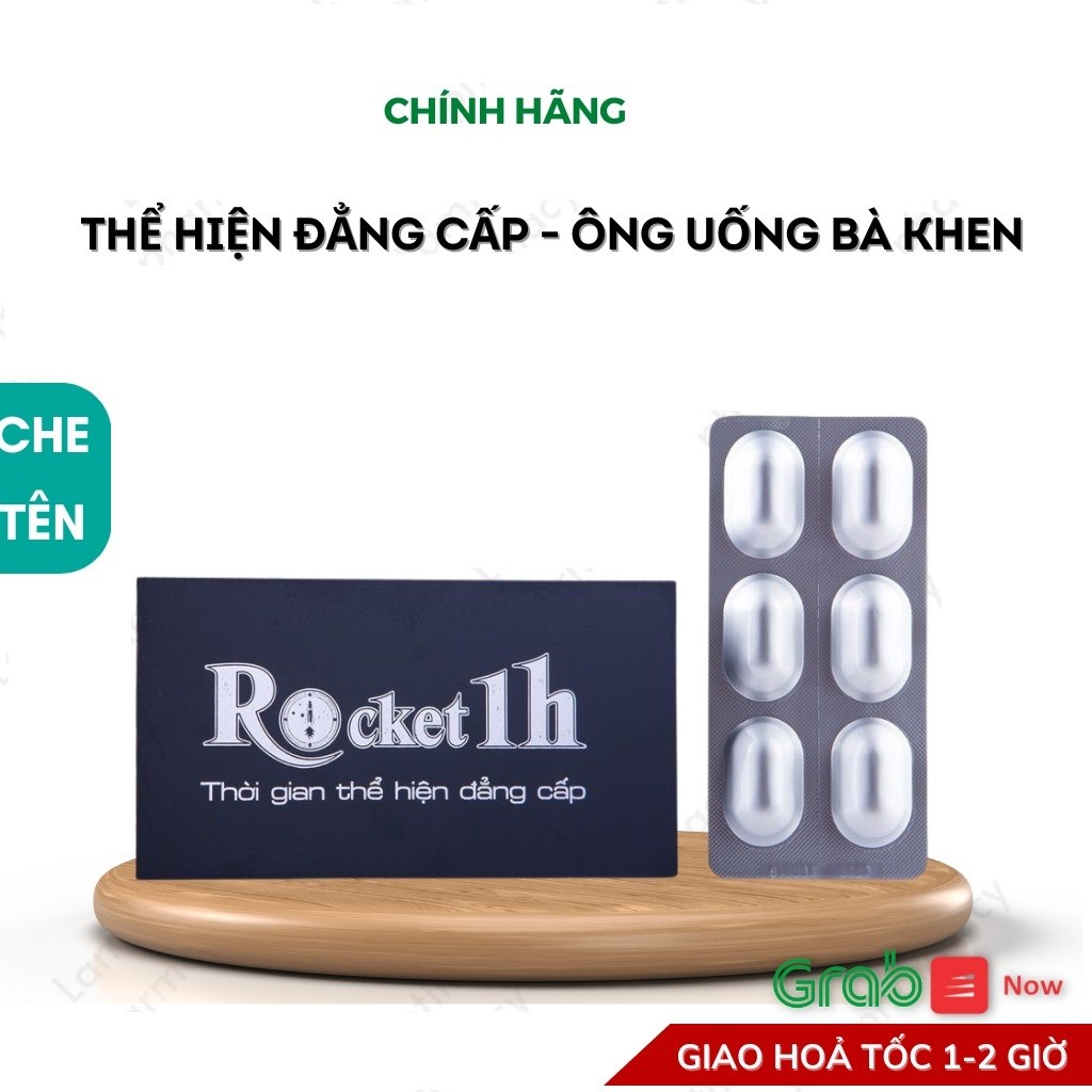 Rocket 1h viên uống tăng cường chức năng, hộp 6 viên