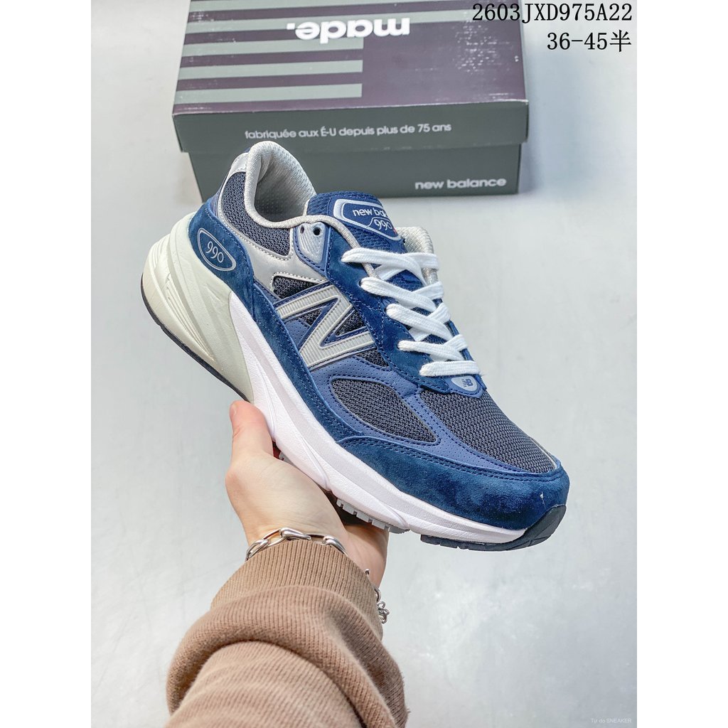 NB990 New Balance, giày sneaker retro, thấp cổ, lưới thoáng khí, phong cách unisex, nhẹ, thoải mái, 