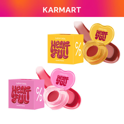 COMBO Son Dưỡng Môi Có Màu CATHY DOLL HEARTFUL COLOR LIP MASK 7g Màu 08 DRIED STRAWBERRY Và Màu 03 ROSE APPLE