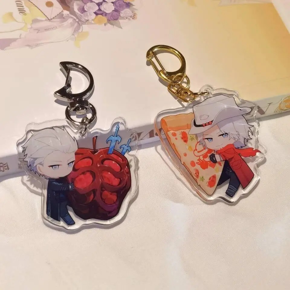 Móc khóa Devil May Cry Vergil Dante mica acrylic anime game hình chibi dễ thương phụ kiện treo chìa 