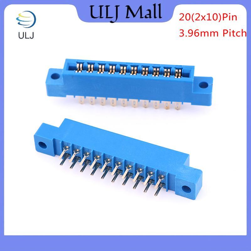 ULJ 1x Đầu nối cạnh thẻ đôi hàng 2x10 20 Pin 3,96mm khe cắm khe cắm hàn.
