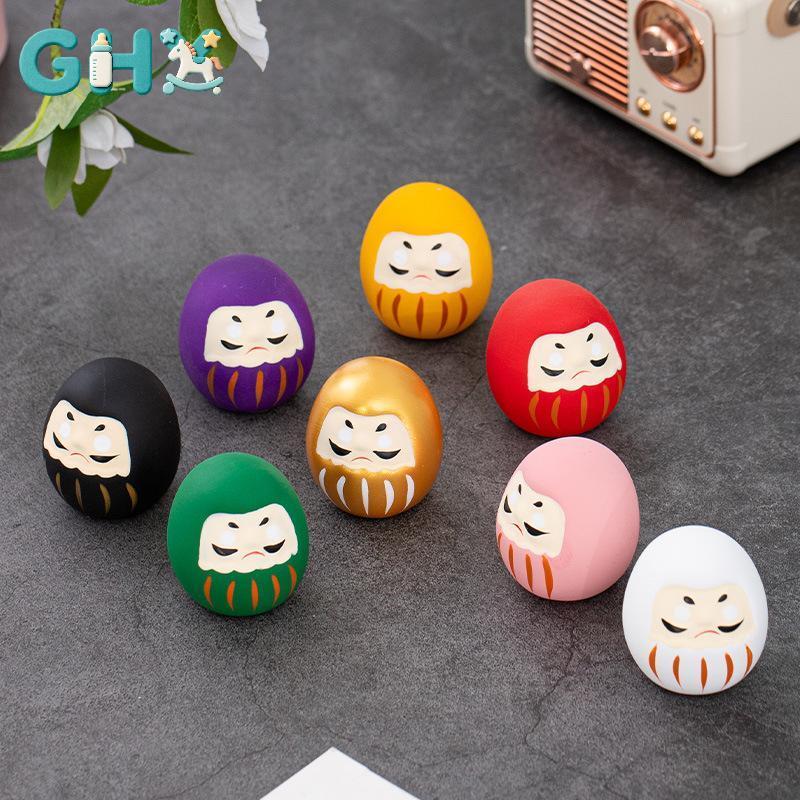 GHX Gốm Sứ Nhật Bản Daruma Tượng Daruma Tumbler Thủ Công Luy Fortune Trang Trí Phong Cảnh Búp Bê Dar