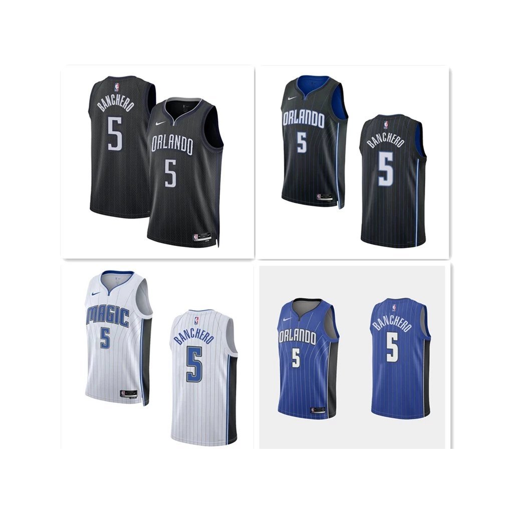 Áo Jersey Orlando Magic Banchero 2023, thêu số 5 cho Ben Carroll - Phù hợp tập thể thao