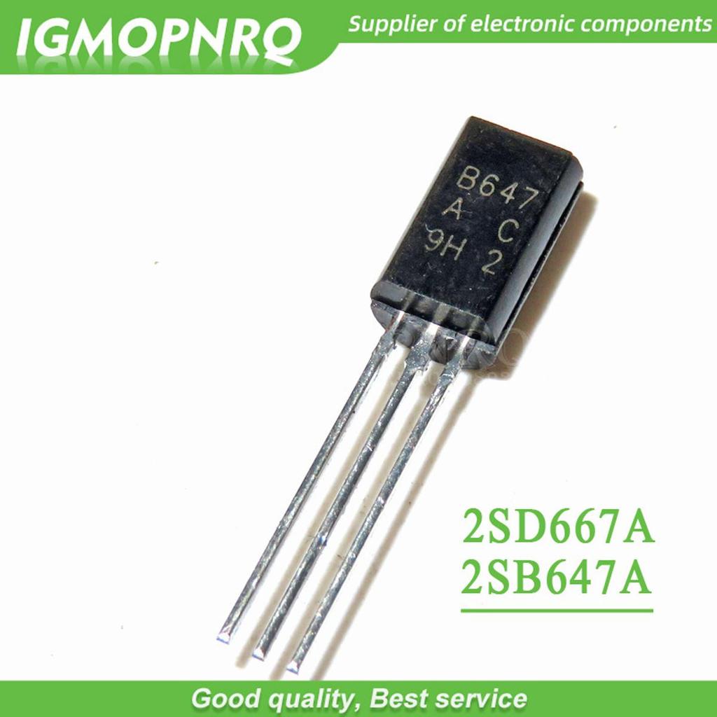 50 Cặp 2SD67AC 50 CÁI + 2SB647AC 50 CÁI TO-92L 2SD67 2SB647 D667AC B647AC D67 B647 B647 TO-92L Trans