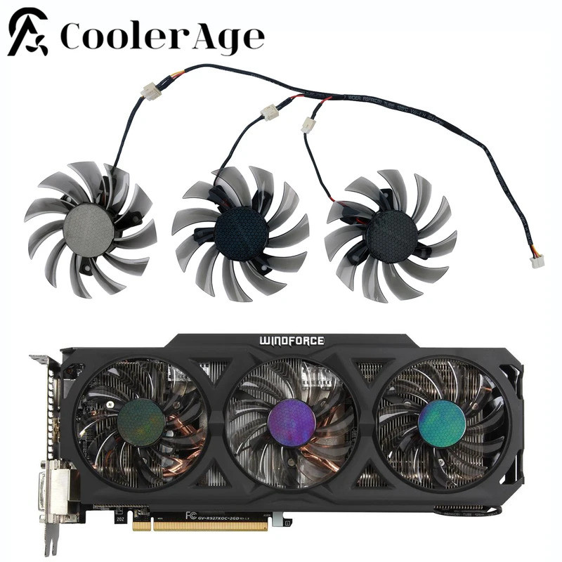 3Pin PLD08010S12H GTX970 Quạt Làm Mát Thẻ GPU Cho GIGABYTE GeForce GTX 970 Chơi Game Thẻ Video Làm M