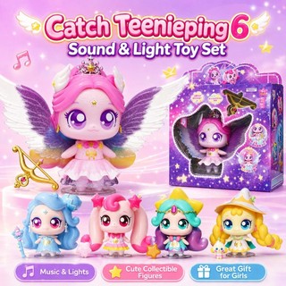 Catch Teenieping Sound Light Doll Bộ quà tặng đồ chơi bé gái