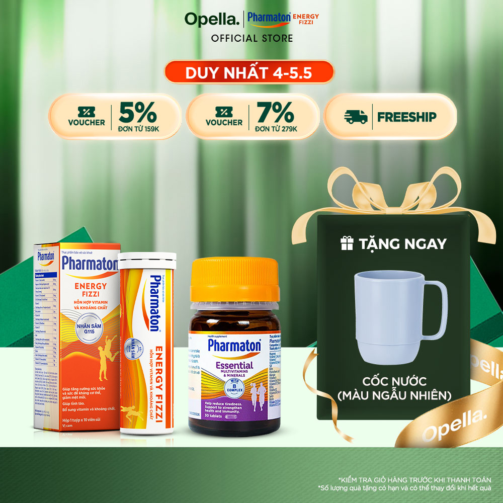 Bộ 1 Thực Phẩm Bảo Vệ Sức Khỏe Pharmaton Essential 30 Viên/Lọ + 1 Thực phẩm bảo vệ sức khỏe Pharmato