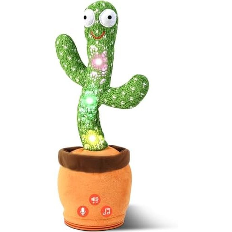 SANJOIN Cactus Baby Toy Talking Dancing Singing Adjustable Volume, Baby Girl for 1 Year Old, Infant 