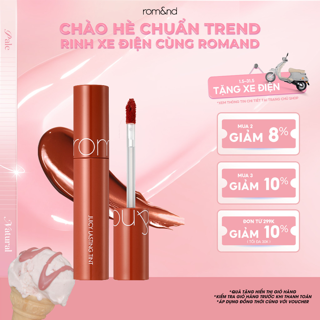 [Rom&nd] [Màu 10-13] Son Tint lì Hàn Quốc Romand Juicy Lasting Tint 5.5g