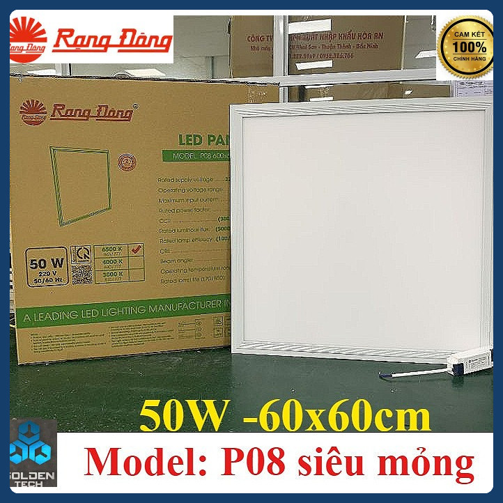 (Rạng Đông) Đèn Led panel tấm lớn P06 - P08 600x600/50W - Siêu sáng, siêu mỏng -Hàng loại 1