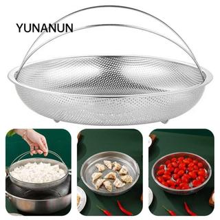 Giỏ hấp nồi áp suất có tay cầm YUNAUN, thép không gỉ, kệ hấp thoát nước, dụng cụ nấu ăn
